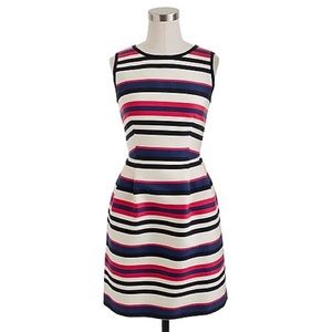 J.Crew multi-stripe shift dress, sz 4